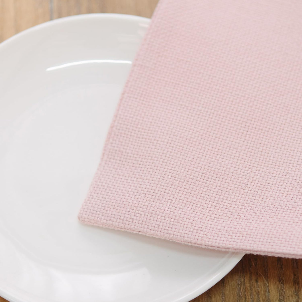 Dining Table Runner 2 Piece Fabric in 1 inches Kitchen Room Dinner Wedding Birthday Party Burlap Rustic Table Runner, Baby Pink