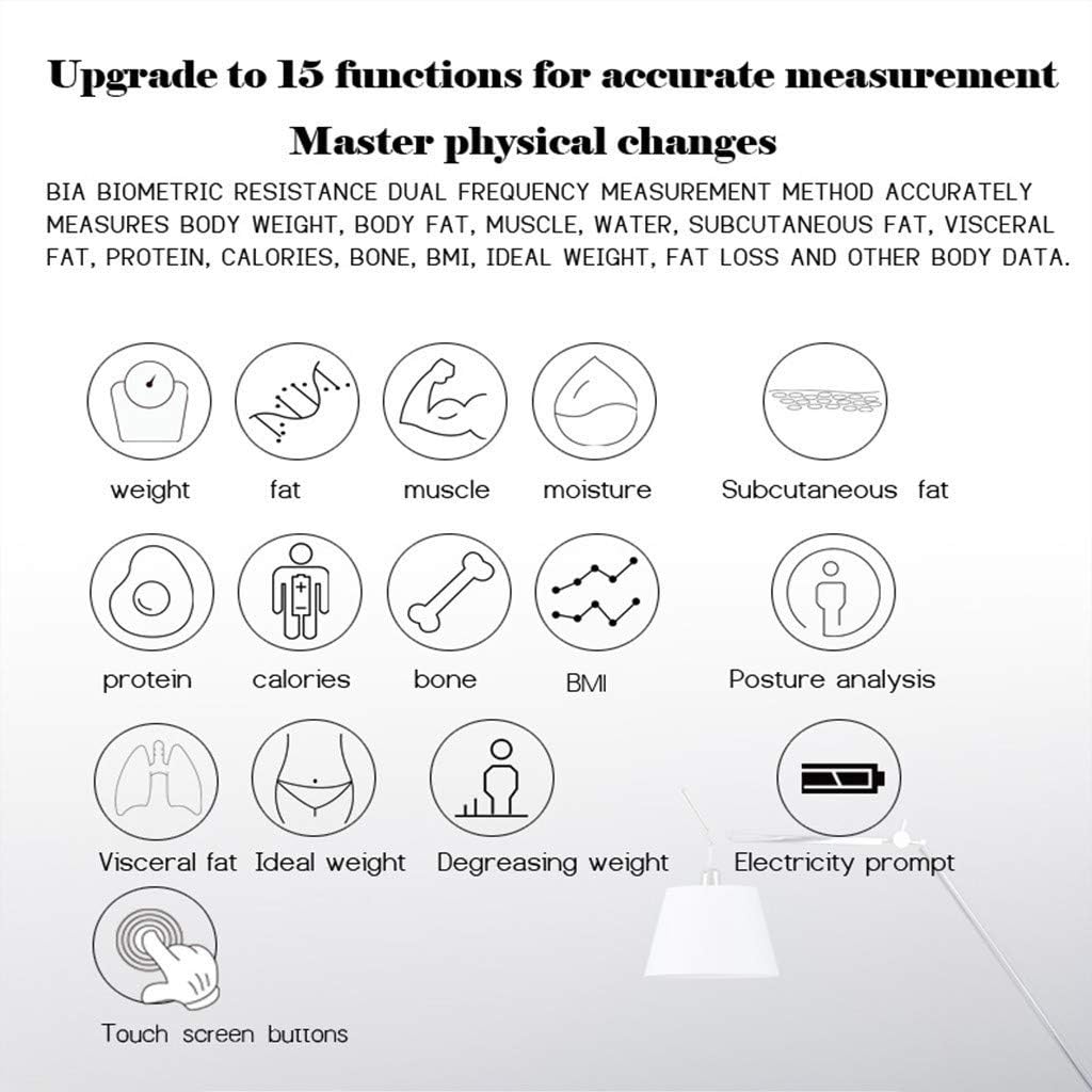 Scale for Body Weight,LCD Display Accurate Smart USB Rechargeable Digital Bathroom Body Weight Scale for Body Fat,Muscle Mass,Bmi,Fat Percentage,13 Body Composition Analyzer Sync with Fitness App