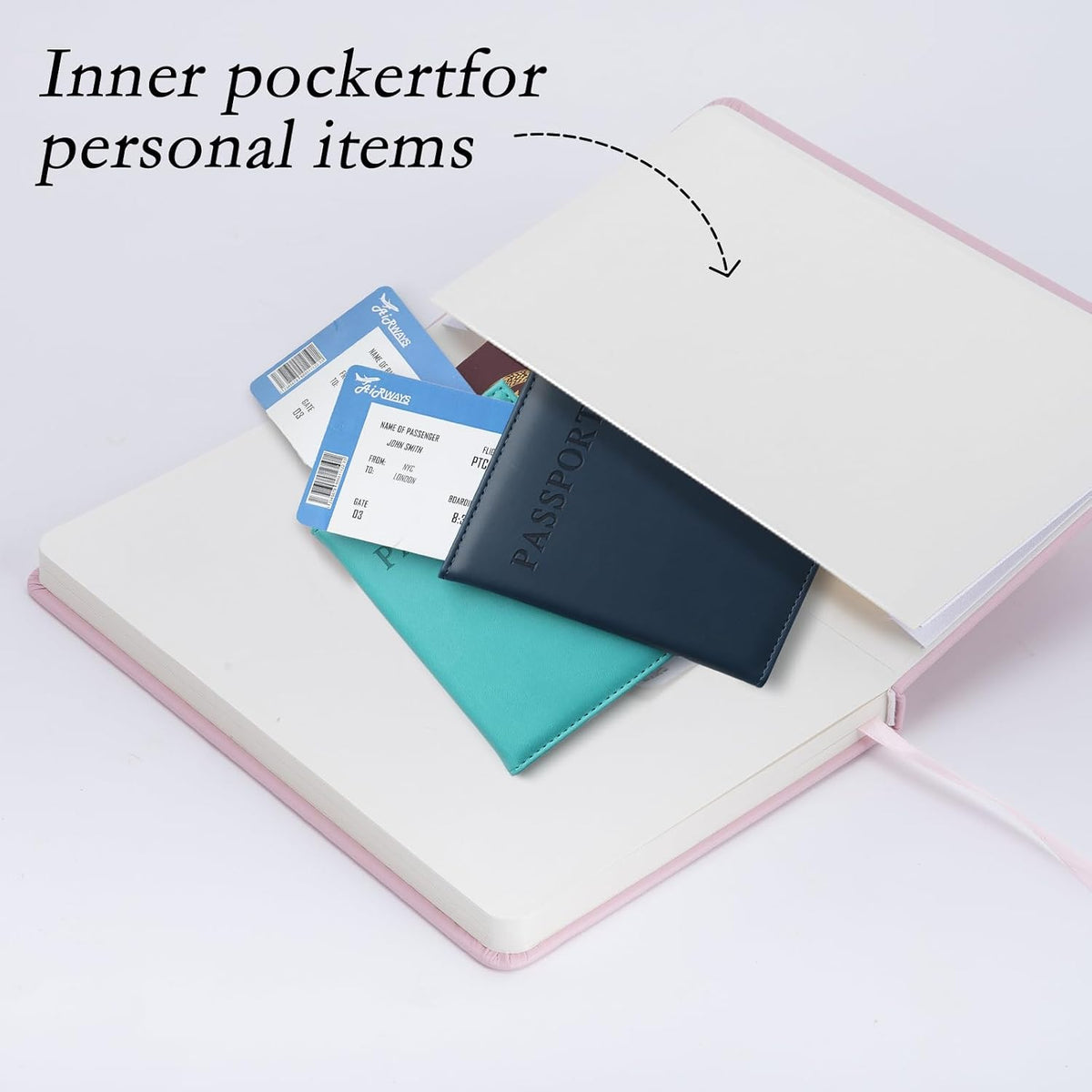 deli A5 Lined Journal Notebook, 160 Pages Hardcover Writing Notebook, 5.5"x8.2" College Ruled Notebook for Office, School, Work Notes (Pink)