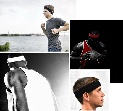 4 Pack Cotton Sports Wristbands Sweatbands Headbands Athletic Tennis Yoga Jogging Basketball Sweatbands for Sports Activities