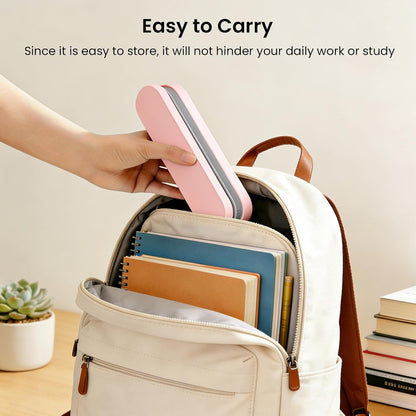 Rechargeable LED Desk Lamp, Foldable Portable Table Light, Pink