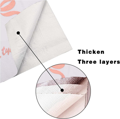 50pcs 3 Layers She's Tying The Knot Bridal Shower Party Supplies,5 x 5 In Paper Napkins, Pink Bow Bachelorette Themed Party Decorations (pink bow)