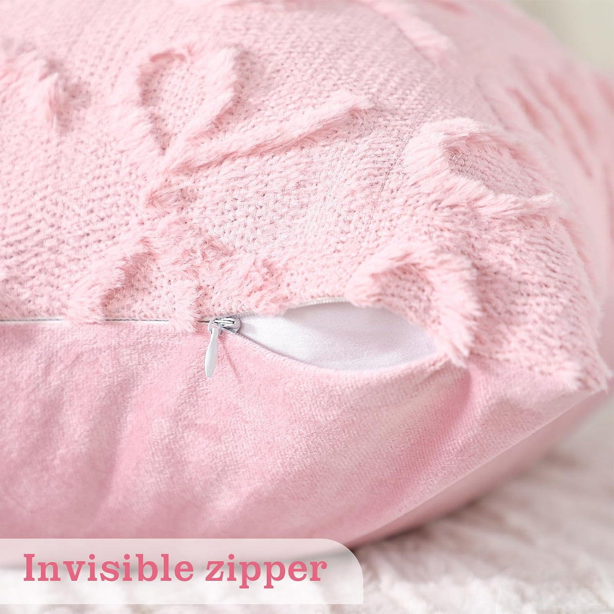 2 Pack Pink Bow Pillow Covers 18x18 Coquette Preppy Decor