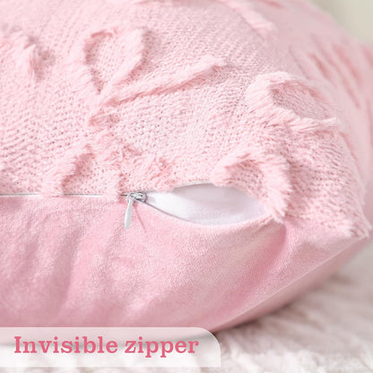 2 Pack Pink Bow Pillow Covers 18x18 Coquette Preppy Decor