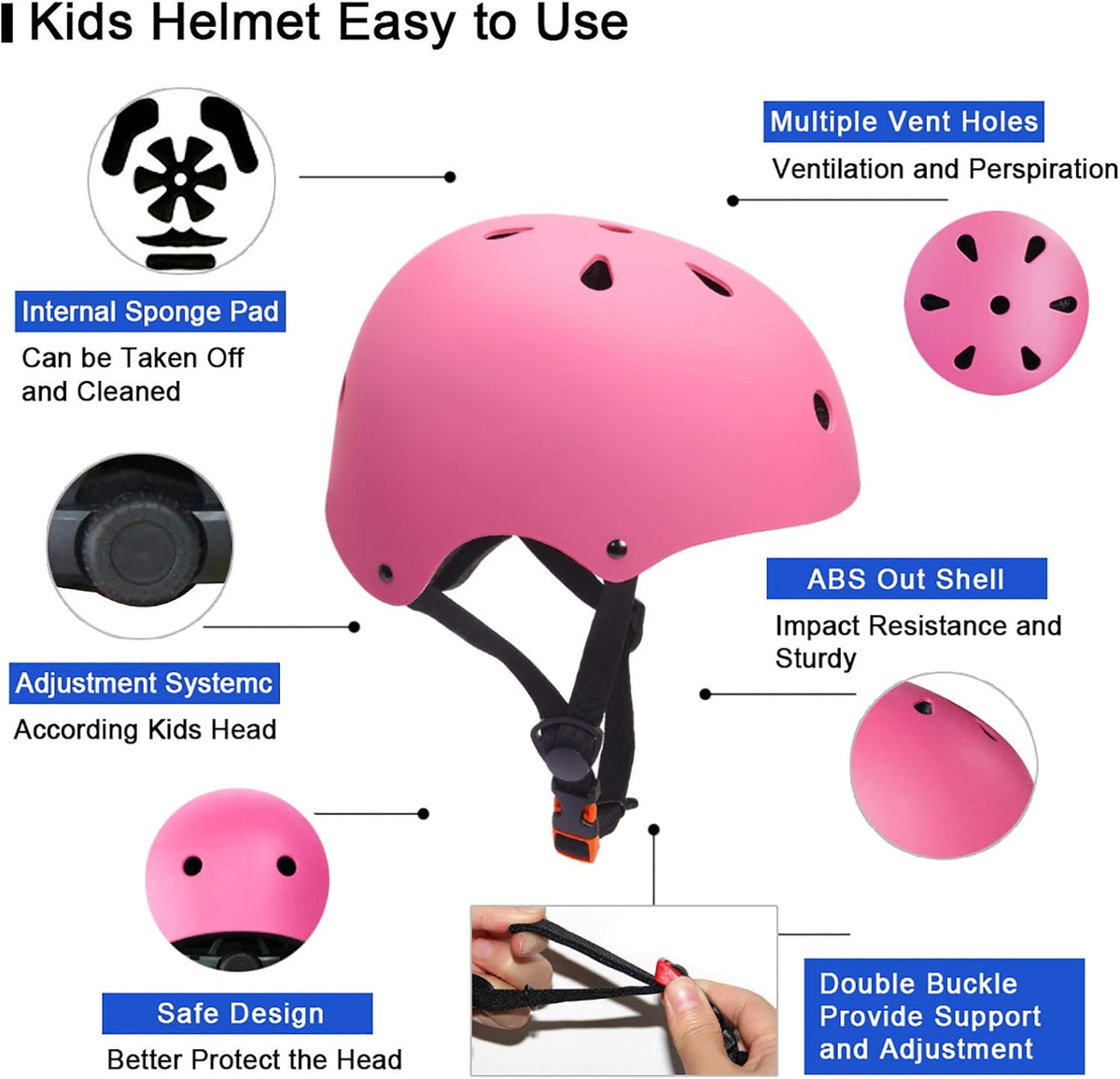 Glaf Toddler Helmet for 2-8 Years Kids Bike Helmets Baby Girls Boys Multi-Sport Adjustable Skateboard Bicycle Helmet Lightweight 4 Sizes for Toddlers