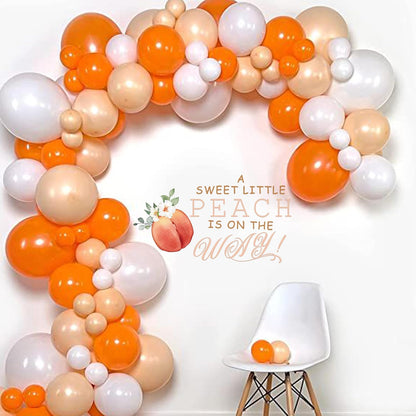 A Sweet Little Peach is On The Way Decal - Gender Reveal Girl or Boy Baby Shower Decal Sign,Gender Neutral Baby Shower Decor(Big Peach)