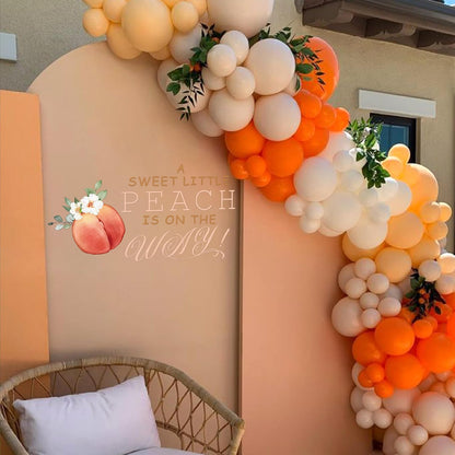 A Sweet Little Peach is On The Way Decal - Gender Reveal Girl or Boy Baby Shower Decal Sign,Gender Neutral Baby Shower Decor(Big Peach)