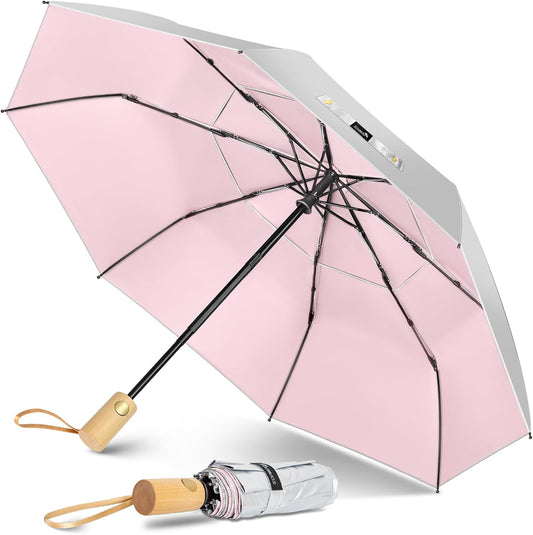 UV Umbrella for Sun Protection UPF 50+,43 Inch Travel Compact Sun Umbrellas UV Blocking Small Auto Open Portable for Walking