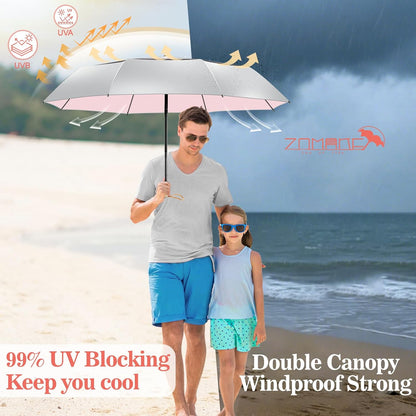 UV Umbrella for Sun Protection UPF 50+,43 Inch Travel Compact Sun Umbrellas UV Blocking Small Auto Open Portable for Walking