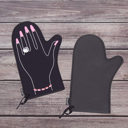 Neoprene Heat-Resistant Oven Mitts – Set of 2 Stylish Kitchen Gloves for Baking & Cooking (13.2” x 7.9”, Pink Horses Bracelet Design)
