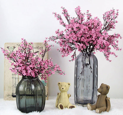 Babys Breath Fabric Cloth Artificial Flowers 6 Bundle European Fake Silk Plants Decor Wedding Party Decoration Bouquets Real Touch DIY Home Garden(Pink)