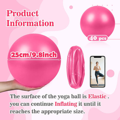 Teyva 40 Pcs Small Pilates Ball Bulk 9 Inch Mini Yoga Balls