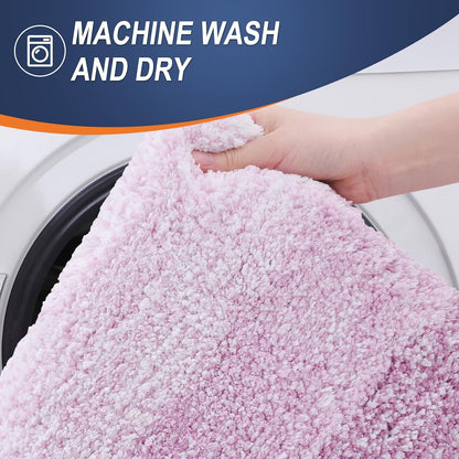 Small Bathroom Rugs 24x16, Extra Soft Absorbent Microfiber Bath Rugs