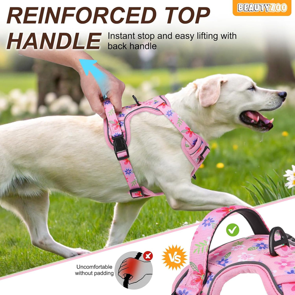 No Pull Dog Harness and Leash Set, Step in Puppy Pet Vest, Medium
