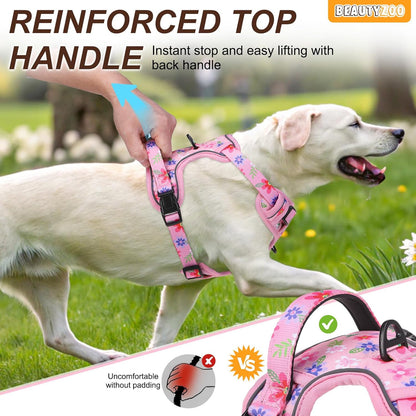 No Pull Dog Harness and Leash Set, Step in Puppy Pet Vest, Medium