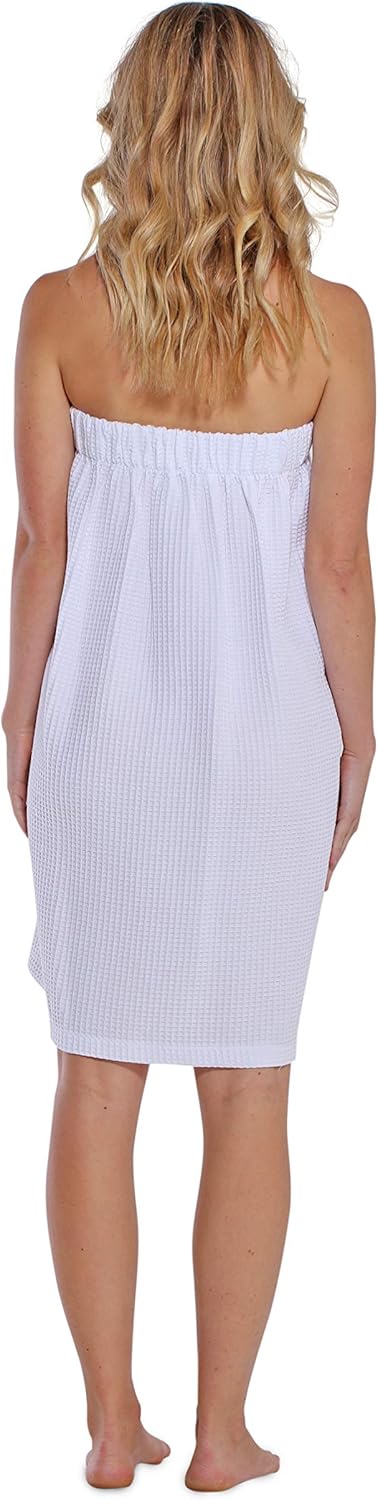 Lightweight Knee Length Waffle Robes For Women Spa Bath Waffle