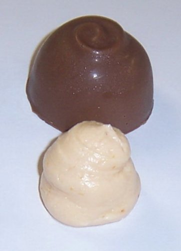 Milk Chocolate Peach Italian Butter Cream Candies with Peach Foils in a 1 Pound Pastel Flower Box