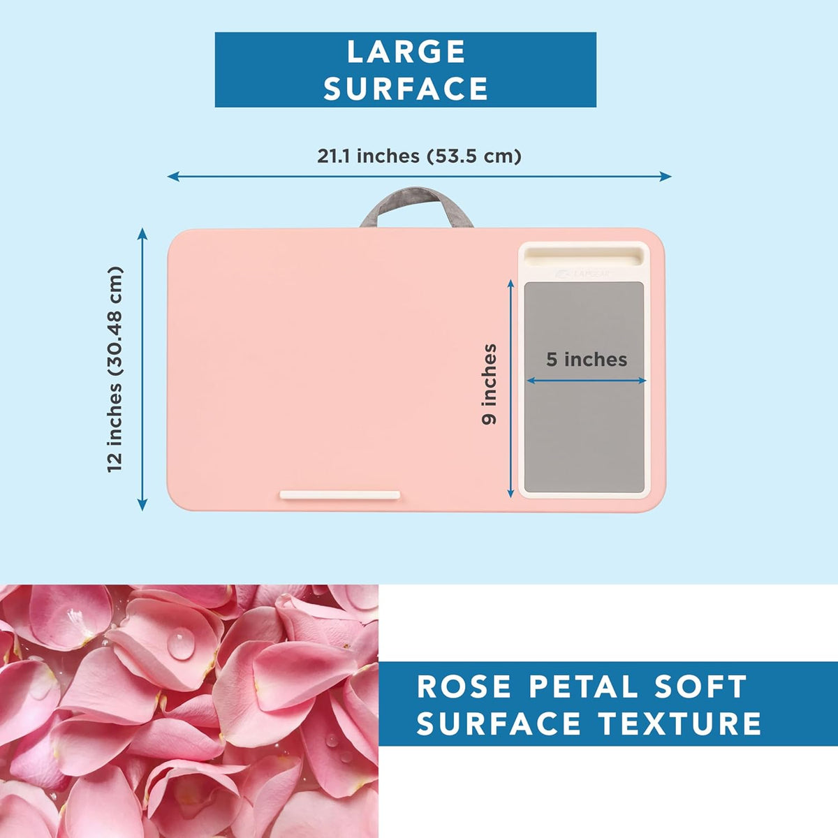 Home Office Lap Desk – Pink, Fits 15.6” Laptops