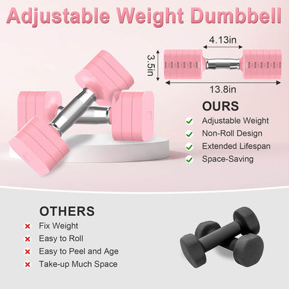 30.8LB Adjustable Dumbbell Set, Hand Weights Set for Home Gym