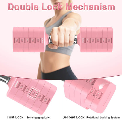 30.8LB Adjustable Dumbbell Set, Hand Weights Set for Home Gym
