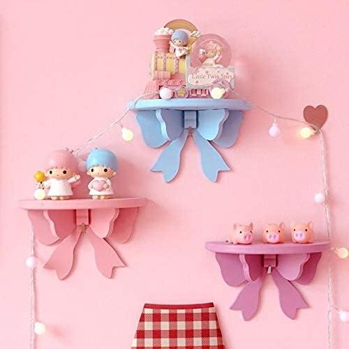 Kawaii Wood Floating Shelf Wall Decor Room Decor Kawaii Pink Room Decor (Pink)