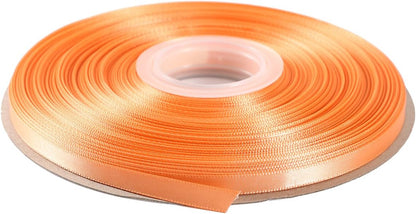 ITIsparkle 1/4" Inch Double Faced Satin Ribbon 50 Yards-Roll Set for Gift Wrapping Scrap Books Party Favor Hair Braids Baby Shower Decoration Floral Arrangement Craft Supplies, Peach Ribbon