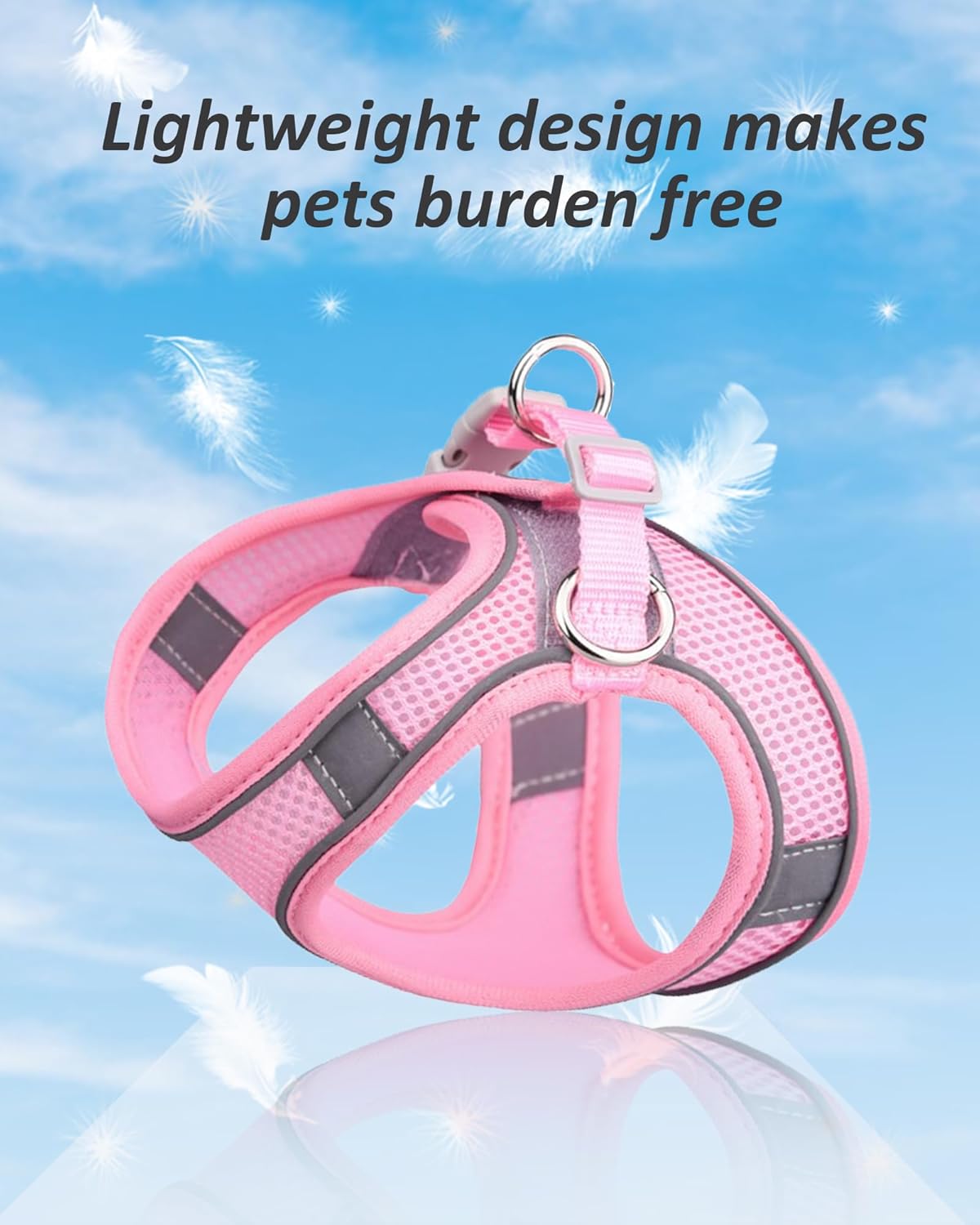 Dog Harness for Small Medium Dogs No Pull, Puppy Harness and Leash Set, Puppy Harness for Small Dogs, Step in Harness for Small Dogs, Small Dog Harness, mesh Dog Harness. (Pink, XS)