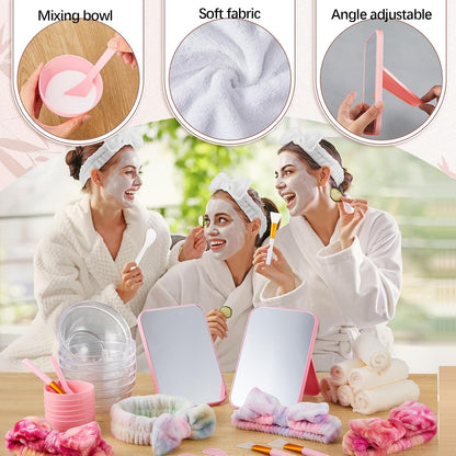 6 Kit Tie Dye Spa Party Supplies for Girls Women for Sleepover