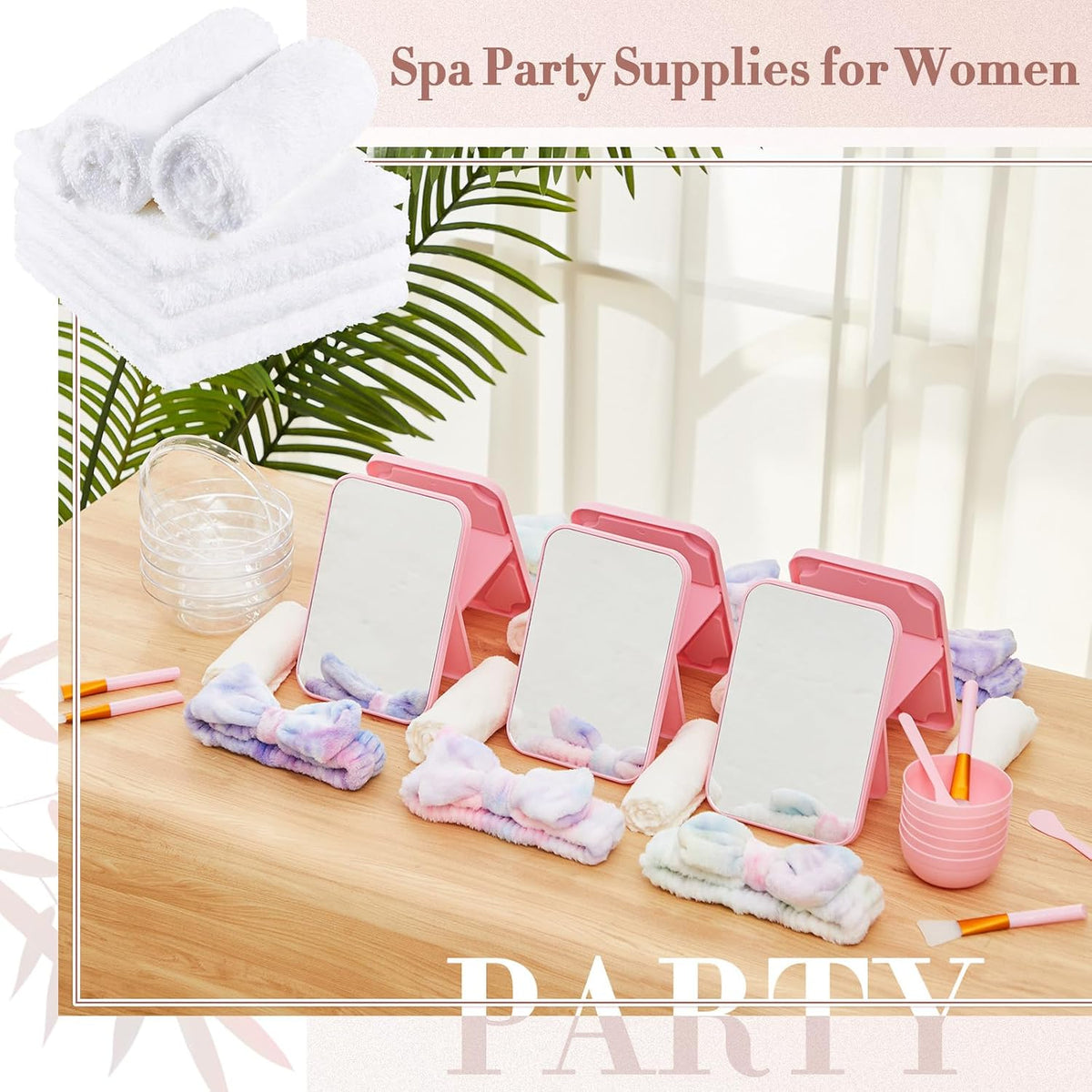 6 Kit Tie Dye Spa Party Supplies for Girls Women for Sleepover