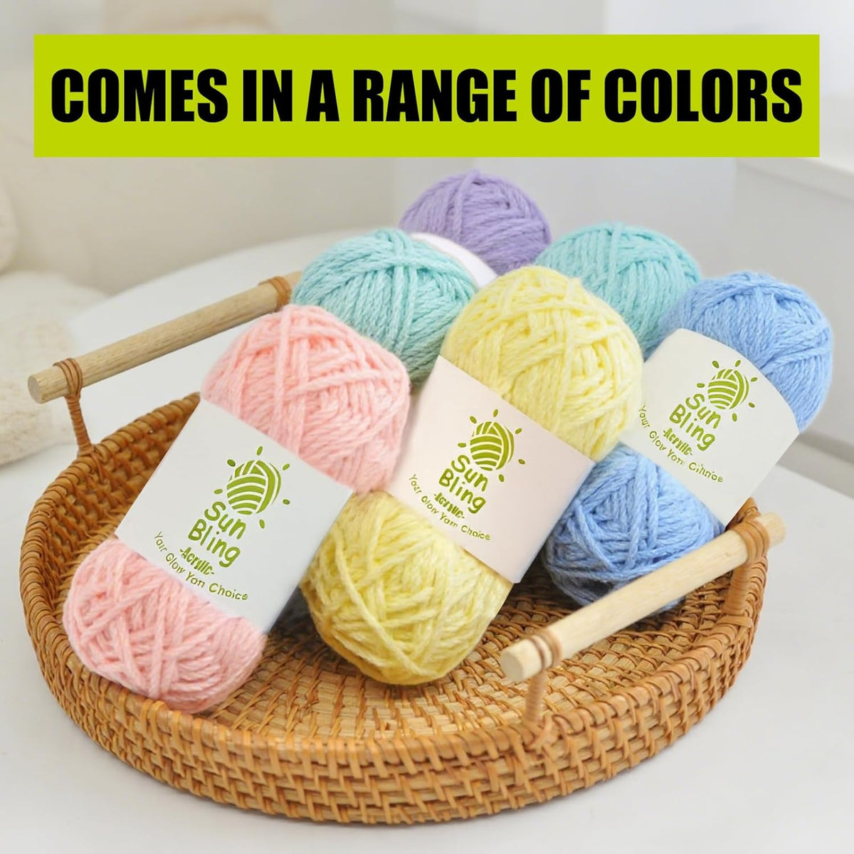 Crochet Yarn Glow in The Dark, Luminous 3 Pack of 5.29Oz/230Yards Acrylic Yarn for Handicraft Knitting, Light#3 Worsted Yarns Ideal for Beginners Adults, DIY Birthday Gifts for Women (Peach)