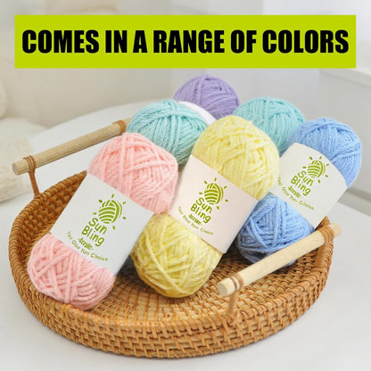 Crochet Yarn Glow in The Dark, Luminous 3 Pack of 5.29Oz/230Yards Acrylic Yarn for Handicraft Knitting, Light#3 Worsted Yarns Ideal for Beginners Adults, DIY Birthday Gifts for Women (Peach)