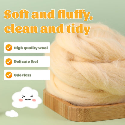 3.53oz Needle Felting Wool Roving Wool for Felting Wool Felting Supplies
