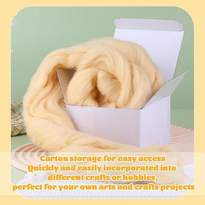 3.53oz Needle Felting Wool Roving Wool for Felting Wool Felting Supplies