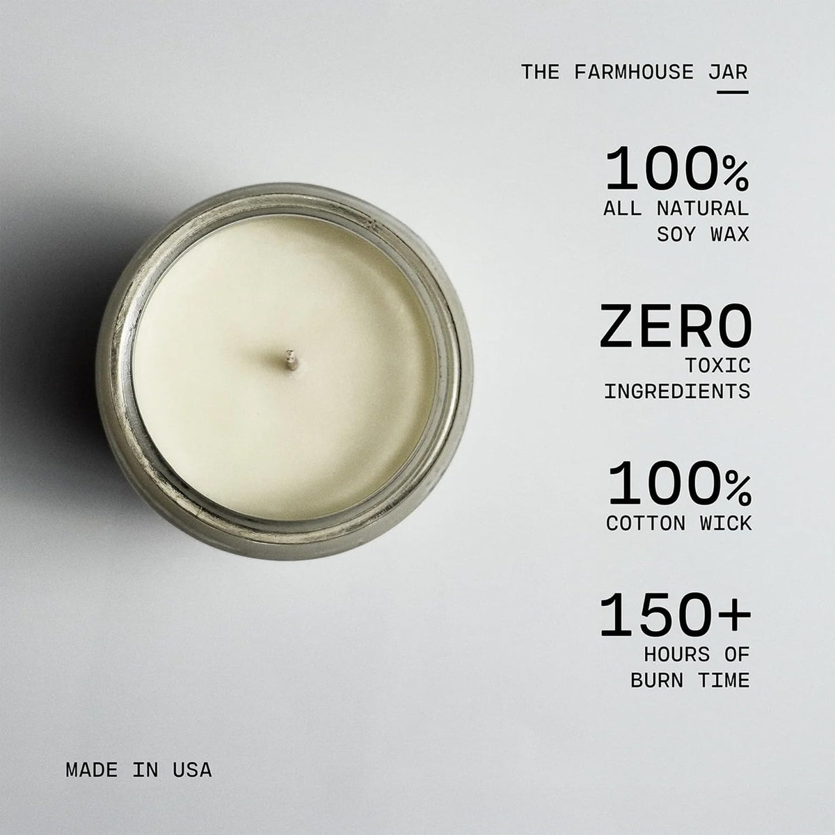 Milkhouse Peaches & Poppies Soy Candle, 26 oz Farmhouse Jar, 150+ Hr Burn