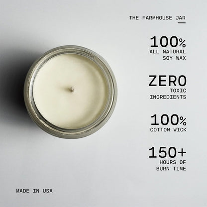 Milkhouse Peaches & Poppies Soy Candle, 26 oz Farmhouse Jar, 150+ Hr Burn