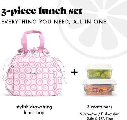 Cromwell Cinch Insulated Lunch Bag for Women w/Containers
