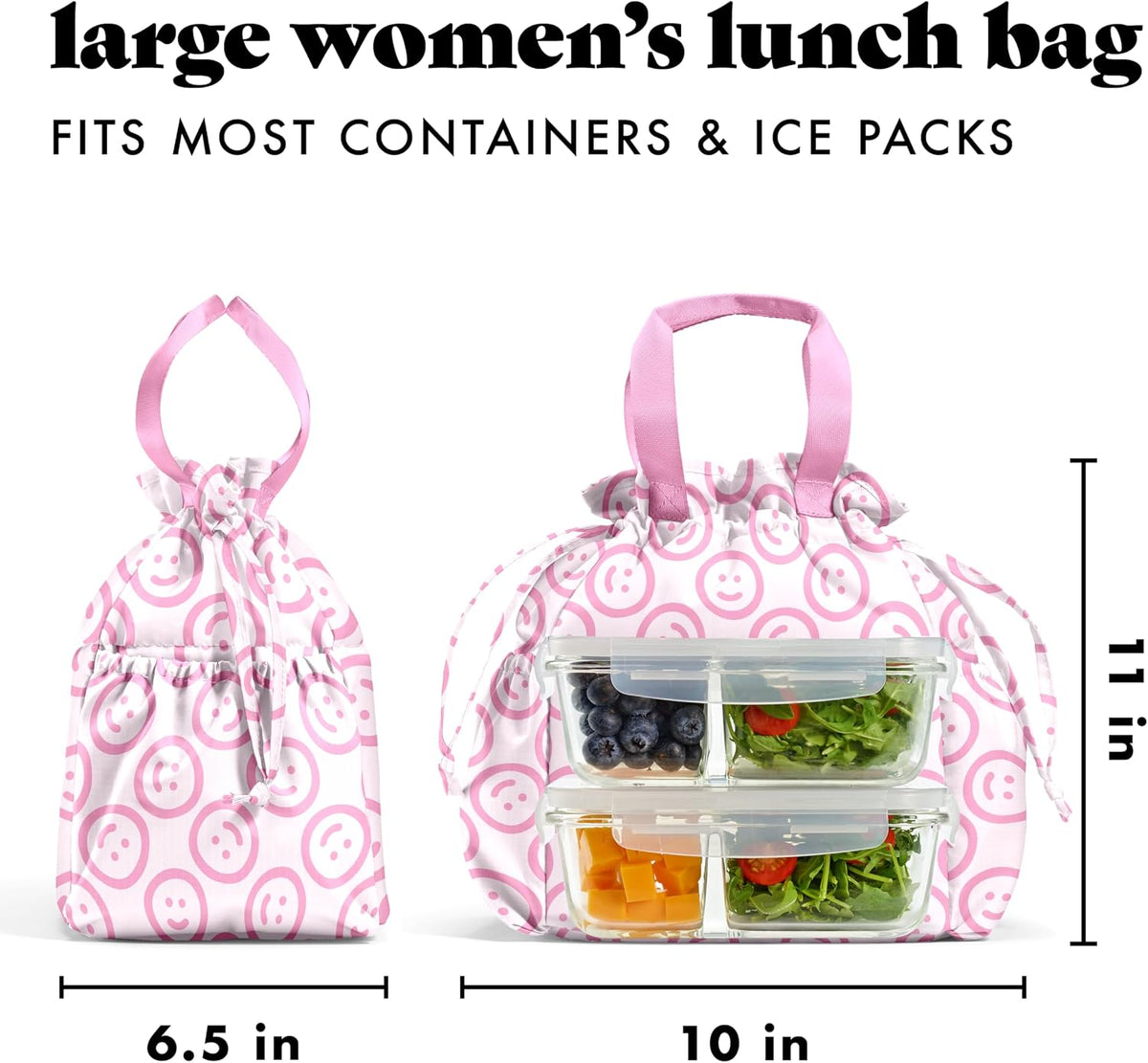 Cromwell Cinch Insulated Lunch Bag for Women w/Containers
