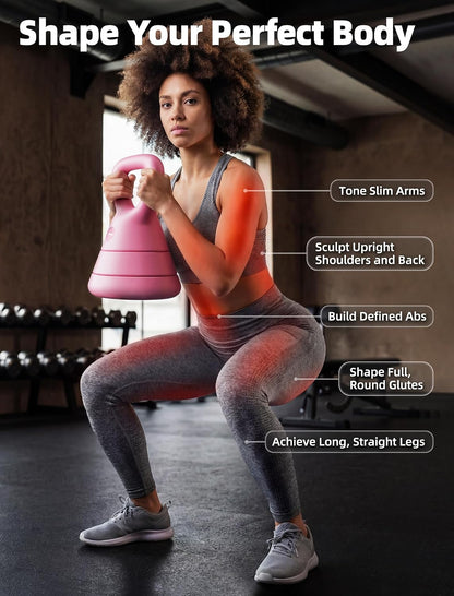 15LB Adjustable Kettlebell Set – 3-in-1 (5/9/15 LB), Compact Adjustable Weights, Wide Triangle Handle and Wrist-Friendly Design for Home Gym, Full-Body Workouts and Strength Training