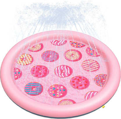 Dog Pool, Anti-Slip Splash Pad for Dogs, 67 in, Pink