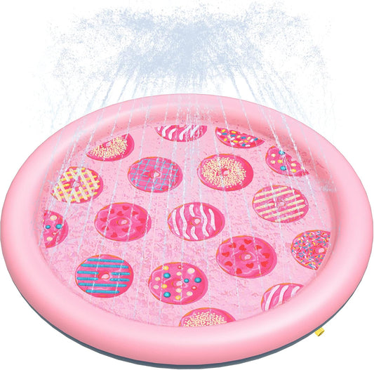 Dog Pool, Anti-Slip Splash Pad for Dogs, 67 in, Pink