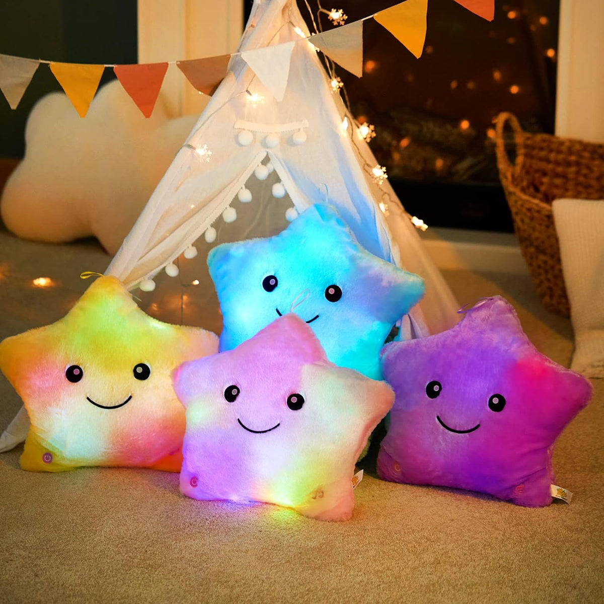 13'' Creative Twinkle Star Glowing Night Light Plush Stuffed Animals Toys