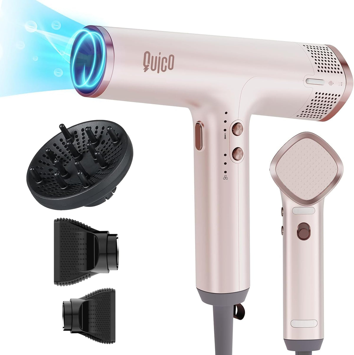 Hair Dryer, 1875W High-Speed BLDC 110000RPM Blow Dryer with Diffuser