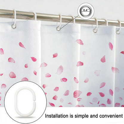 Pink Shower Curtain for Bathroom Romantic Pink Floral Petal Rain Shower Curtain for Pink Bathroom Decor Waterproof Fabric Bath Curtain 72 X 72 Inch