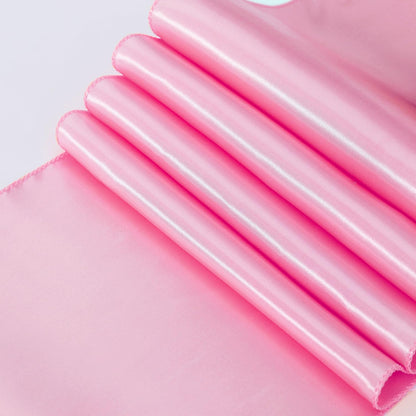 Pack of 10 Satin Pink Table Runners 12 x 108 Inches - Light Pink Table Runner for Party Wedding Birthday Anniversary Banquet Baby Shower Engagement Dining Room Decorations