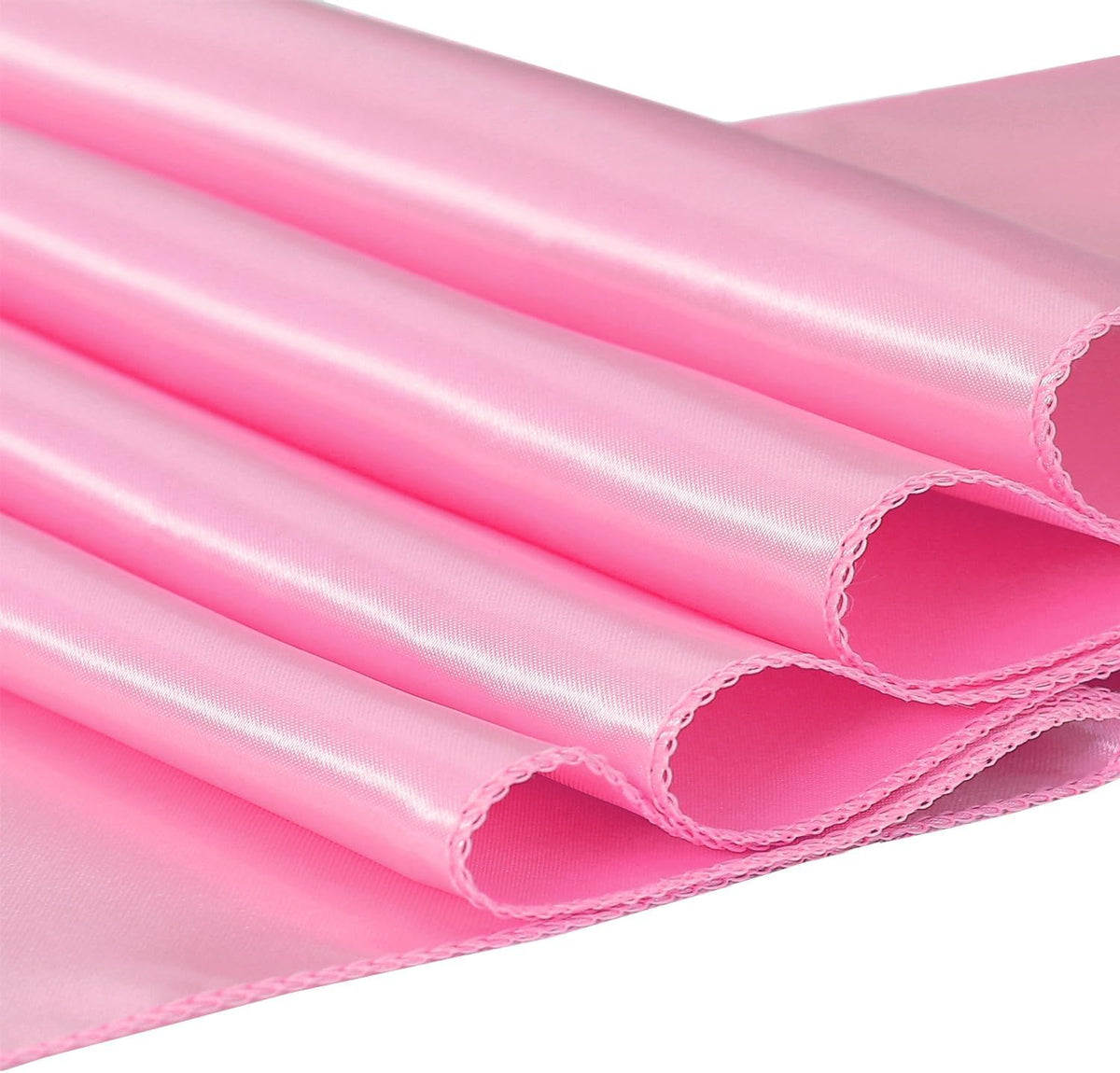Pack of 10 Satin Pink Table Runners 12 x 108 Inches - Light Pink Table Runner for Party Wedding Birthday Anniversary Banquet Baby Shower Engagement Dining Room Decorations