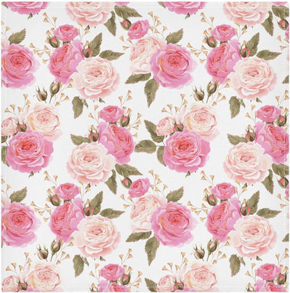 Table Cloth Napkins Floral Rose Pink Set of 6, Washable Reusable Dinner Napkin, Table Decor for Kitchen, Cocktail Party,Wedding, Banquet, Holiday (20 x 20 in)