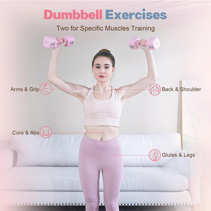 Adjustable Dumbbell Set, 2-in-1 Dumbbells & Kettlebell,Hand Weights