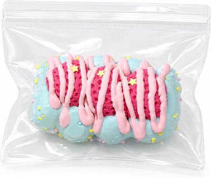 Handmade Taba Squishy Toast,2025 New Large Toast Silicone Squishy Toys ,Cute Soft Squeeze Toys for Stress Relief Squishy Sensory Fidget Toys for Kids Adults Birthday Xmas Gifts (Strawberry(Blue)