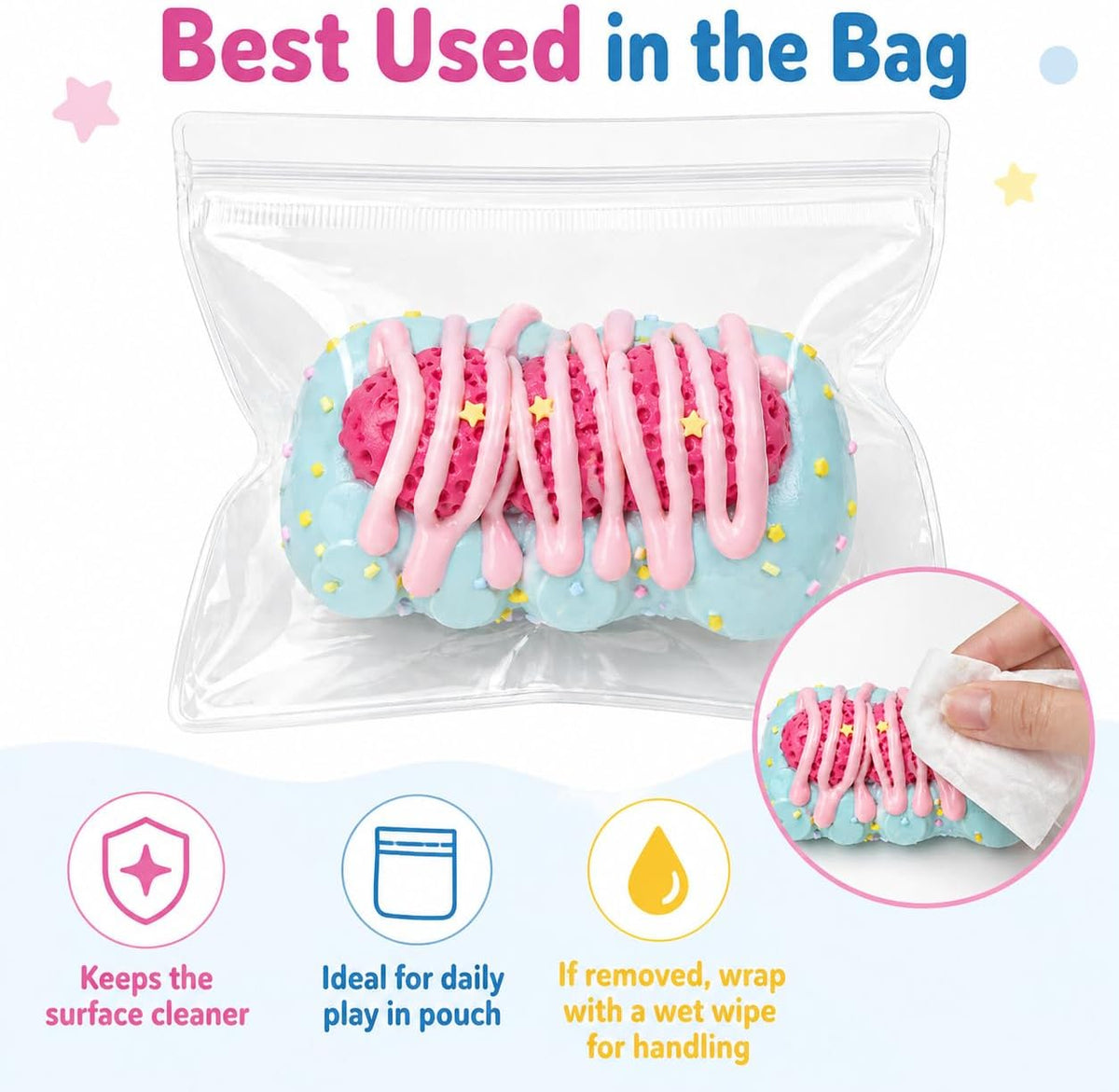 Handmade Taba Squishy Toast,2025 New Large Toast Silicone Squishy Toys ,Cute Soft Squeeze Toys for Stress Relief Squishy Sensory Fidget Toys for Kids Adults Birthday Xmas Gifts (Strawberry(Blue)