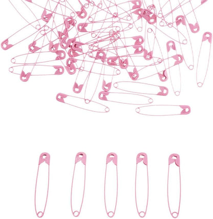 Pink Safety Pins 2.16 Inch Metal Safety Pins for Handcrafts DIY Sewing Art Craft Pin Pack of 100